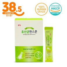 38.5 고양이 강아지 유산균 영양제 유산균한스푼 (스틱 2g 30포), 3개