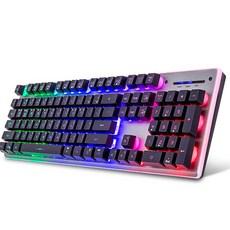 한성컴퓨터 멤브레인 게이밍 유선키보드, GTune MBF77 Vision, 블랙