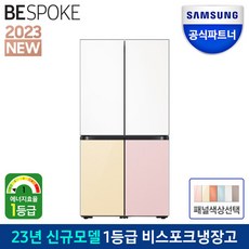 삼성 23년 NEW 비스포크 1등급 4도어 냉장고 RF85C90D1AP 글라스 색상선택, 단품없음