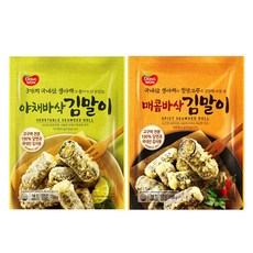 동원 야채바삭 김말이 700g+매콤바삭 김말이 700g 무료배송/냉동 분식 떡볶이 안주 야식 간식, 2봉지