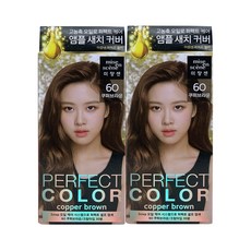 미쟝센 퍼펙트 컬러 염색제, 6O 쿠퍼브라운, 2개