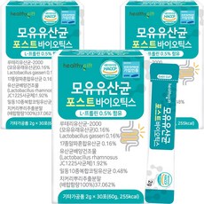 포스트바이오틱스 모유 유산균 프로바이오틱스 프리바이오틱스 가루 분말 신바이오틱스 유산균 먹이 프락토올리고당 락토바실러스 가세리 스틱 2g x 30포, 60g, 3개