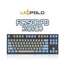 레오폴드 750R PD 그레이블루 클래식 기계식 키보드, 영문각인, 적축