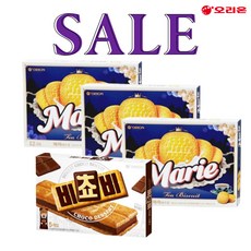 오리온 마리 비스킷 12p 222g 신제품 + 비쵸비 125g, 마리비스킷222g 3개+비쵸비125g 1개