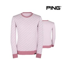 핑골프남성 전판패턴 밑단 포인트 라벨 니트 P111A1SR104_PK, 105, PK