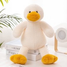 걸스코코 말랑모찌인형 스마일개구리 인형 오리인형 애착인형 인형쿠션 수면인형, 오리, 30cm