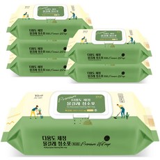 녹색나라 다용도 세정 물걸레 청소포 캡형 특대형 25p, 6개
