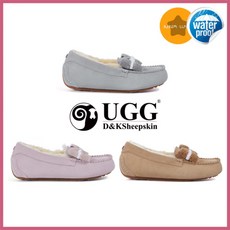 UGG 정품 숏 어그 D&K 방수 우먼 여성 여자 사샤 모카신 퍼안감 겨울 털 부츠 슈즈 방한 신발 방한화 털신 털단화 3컬러 알지알지몰