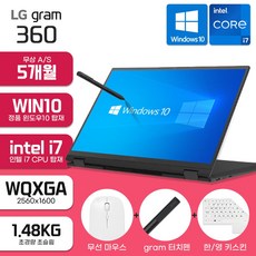 LG그램16T90P-KAB7U1 SSD 1TB 16인치/360도/터치스크린/인텔 i7 탑재/16GB/1TB/WIN10/블랙, 16T90P-KAB7U1, WIN10 Home, 16GB, 코어i7, 블랙