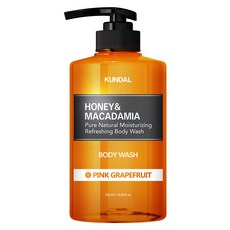쿤달 퓨어 바디워시 바디클렌저 핑크그레이프프룻향, 500ml, 1개