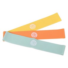 업앤쉐이프 저항밴드 3p 세트, 옐로우(0.4mm), 오렌지(0.7mm), 블루(1.0mm)