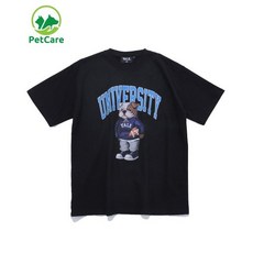 남자 여자 쿨 면 봄 반팔티 티셔츠 예일 (23SS) UNIVERSITY DAN TEE BLACK / BLUE