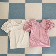 [옐로우팩토리] 뉴진스티셔츠(2color) 유아 키즈 주니어 여름 데일리 여아 러블리룩 반팔티