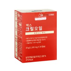 뉴트리코어 맥스 크릴오일 영양제, 30정, 1개