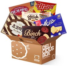 [냠냠상회] 롯데 크라운 해태 개별포장 대용량 사무실 과자세트 6종 마가렛트+빅파이+에이스+초코하임+빈츠+엄마손파이, 과자 6종, 1개