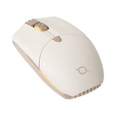콕스 3325 RGB 유무선 게이밍 마우스, CM91W, 크림 + 베이지