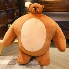 헬창 동물 오형제_47cm 곰인형 인형 어깨깡패 소두 바디필로우, 곰