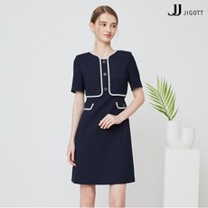 JJ지고트 라인 배색 재킷 스타일 원피스 GM6M0OPW4