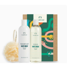 [더바디샵] 화이트머스크 샤워젤 & 바디로션 400ML 선물세트, 1세트