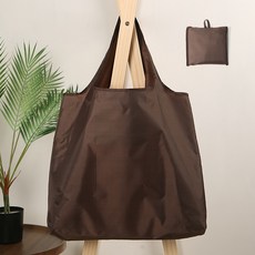 IAWI 휴대용 에코 장바구니 접이식 에코백 빅사이즈 디자인 2타입, 베이직형, 다크브라운, 1개