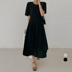 바블링브룩 여성용 린넨 라이크 플레어 롱 원피스