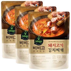 비비고 돼지고기김치찌개, 3개, 460g