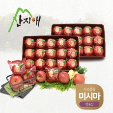 [산지애] 씻어나온 사과 6kg 22~30과 (3kg*2박스) / 미시마, 3kg, 2개