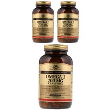 솔가 더블 스트랭스 오메가-3 700mg 소프트젤 글루텐 프리, 120개입, 3개