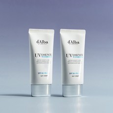 달바 워터풀 에센스 선크림 50ml X2개 / 최대 40% / 끈적임 없이 촉촉한 수분 은광 보습 / 워터풀 메이크업 프라이머 / 자외선 차단제, 세트 에센스 선 50ml(2개)