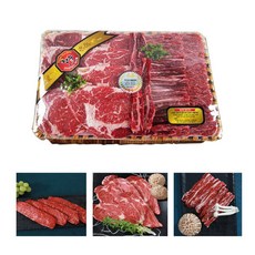 한우 추천구이선물세트 3종실속[1.0kg] 등심/살치살/갈비살/특수부위, 1세트
