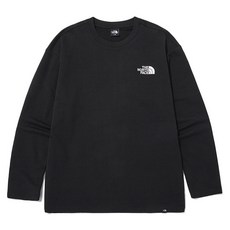 [노스페이스] 코튼 루즈핏 롱슬리브 라운드티 NT7TN90A_BLK