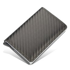 팝업 Id RFID 카드지갑 미니 소형 알루미늄 명함홀더 남자 여자, dark brown C style, dark brown C style