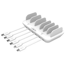 큐브온 6포트 올 퀵 고속충전기, 화이트, 1개