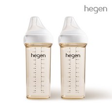 헤겐 애착젖병 330ml PPSU 트윈팩 (2P) (꼭지포함), 단품없음