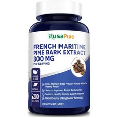 NusaPure 피크노제놀 300mg 항산화 영양제 (200정), 1, 200정