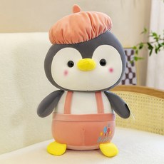 큐티빈 소풍가는 귀여운 아기 펭귄 인형, 38cm, 분홍이