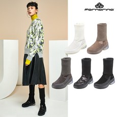 [포나리나]여성 하이크업 6.5cm 소가죽 니트 3-WAY 부츠 F202SE02