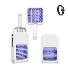 2023년 2 in 1 스탠트형 충전식 전기 모기채 신제품 USB 전원 3200V 순간 살충, 세트B