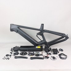자전거 프레임 자전거대 부품 풀 카본 서스펜션 EMTB E69 Bafang M510 미드 모터 및 커스텀 배터리 포함 48V15Ah, frame motor battery+사이즈  175