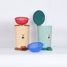 편의점 라면국물통 노스멜 음식물 쓰레기통 음쓰통 잔반통 잔반수거통 짬통 20리터, 파란 채반