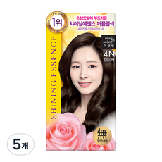 미쟝센 샤이닝에센스 염모제, 4N 짙은갈색, 5개