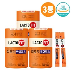 종근당 락토핏 생유산균 코어 프로바이오틱스 아연 유산균 라토픽 60포 x 6통 12개월분, 120g, 3개