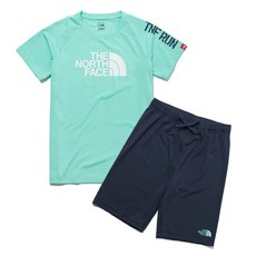국내매장용 노스페이스 키즈 선 프리 빅 로고 라운지 세트 K'S SUN FREE BIG LOGO LOUNGE SET NT7UM15T