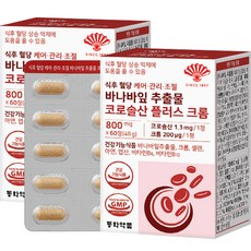 동화약품 식후 혈당 케어 관리 조절 바나바잎 추출물 코로솔산 플러스 크롬 48g, 2개