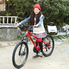 알톤 턴베리 테누토 24인치 21단 MTB형자전거 디스크브레이크 서스펜션포크 어린이선물 초등학생자전거 MTB, 테누토_레드_미조립