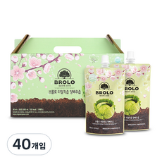 브롤로 리얼착즙 양배추즙 스파우트빨대형, 40개입, 90ml