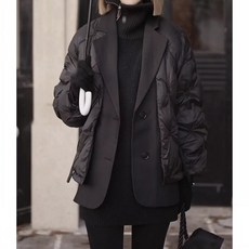 여성 겨울 퀄팅 다운 점퍼 여성 따뜻한 다운 패딩