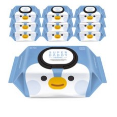 슈퍼대디 프랜즈 펭귄 유아물티슈 캡형, 10개입, 4세트