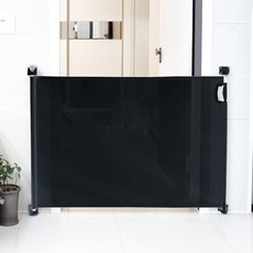 HK.sell 반자동 롤링 메쉬 가림막 안전문 폭 140cm, 블랙