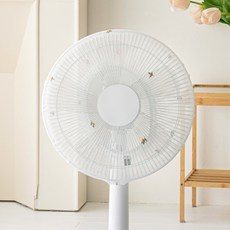 유트러스 도트 자수 선풍기 안전망, 올리브, 1개
